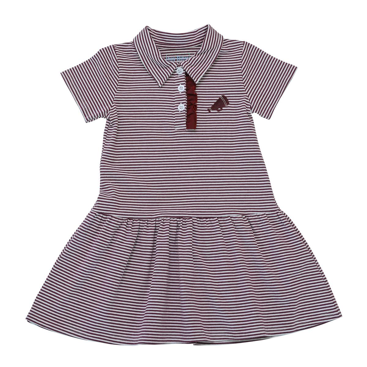 Maroon Game Day Dress - Doodlebug's Children's Boutique