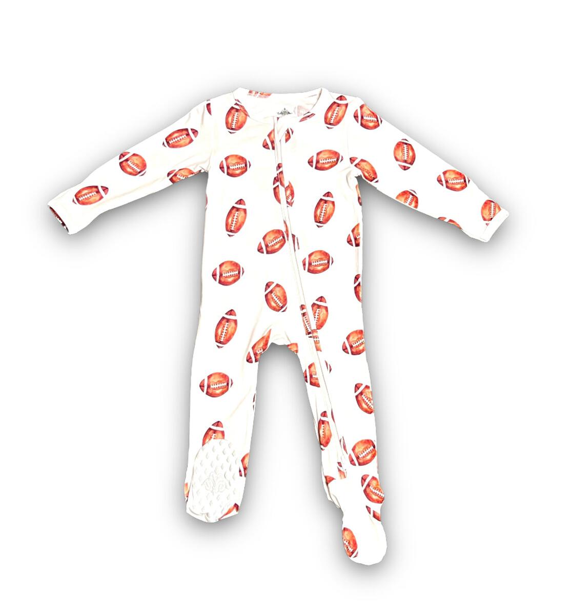 Football Bamboo Footie - Doodlebug's Children's Boutique