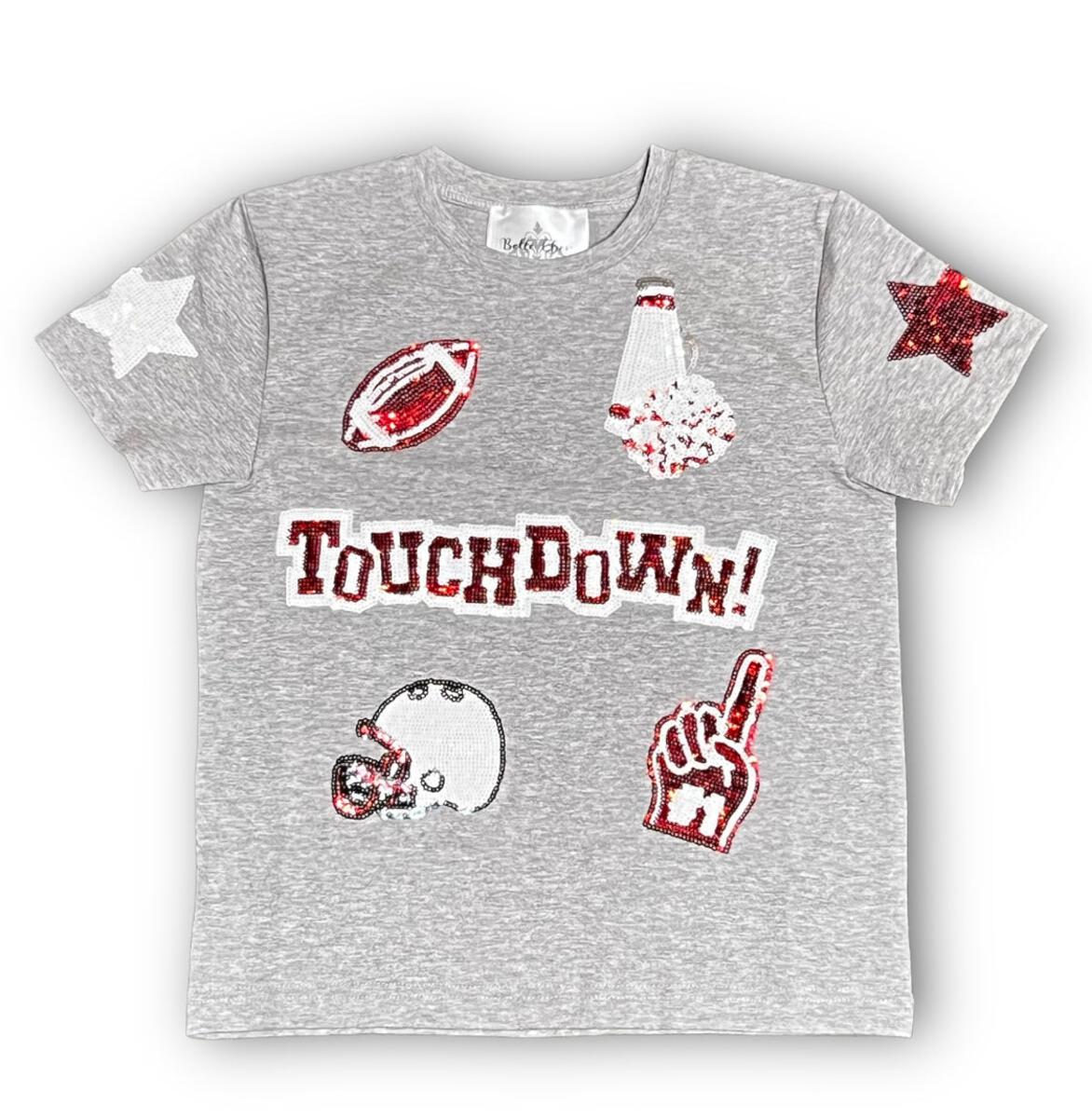 Red Sequin Touchdown Tee - Doodlebug's Children's Boutique