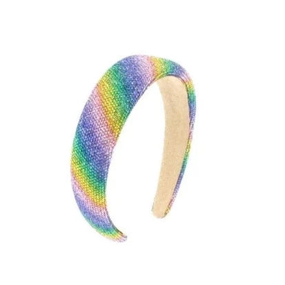 Pastel Rainbow Crystallized Headband - Doodlebug's Children's Boutique