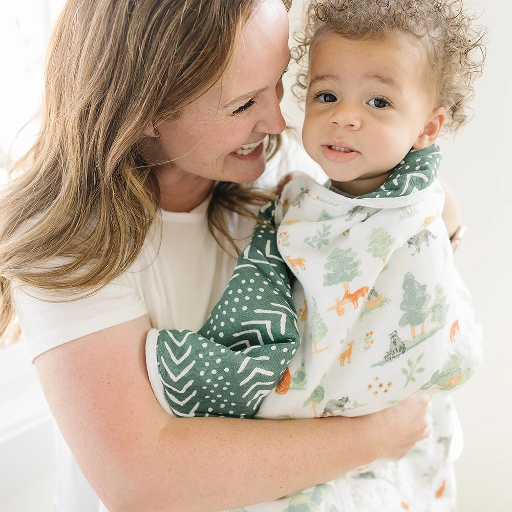 Forest Friends + Mudcloth Classic Muslin Snuggle Blanket - Doodlebug's Children's Boutique