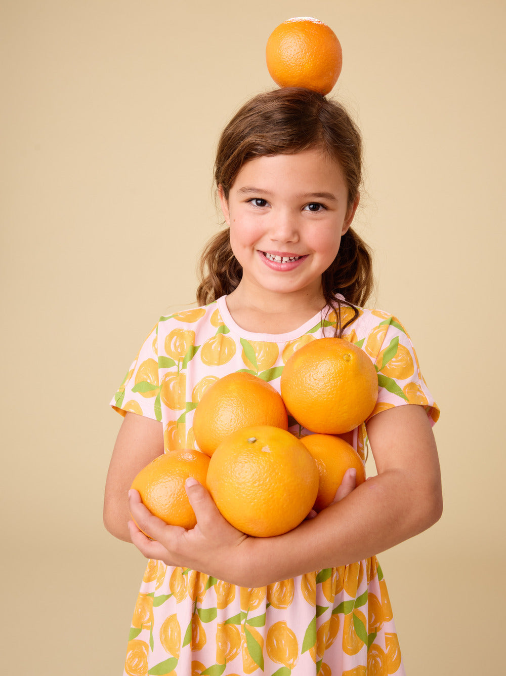 Valencia Orange Twirl Dress - Doodlebug's Children's Boutique