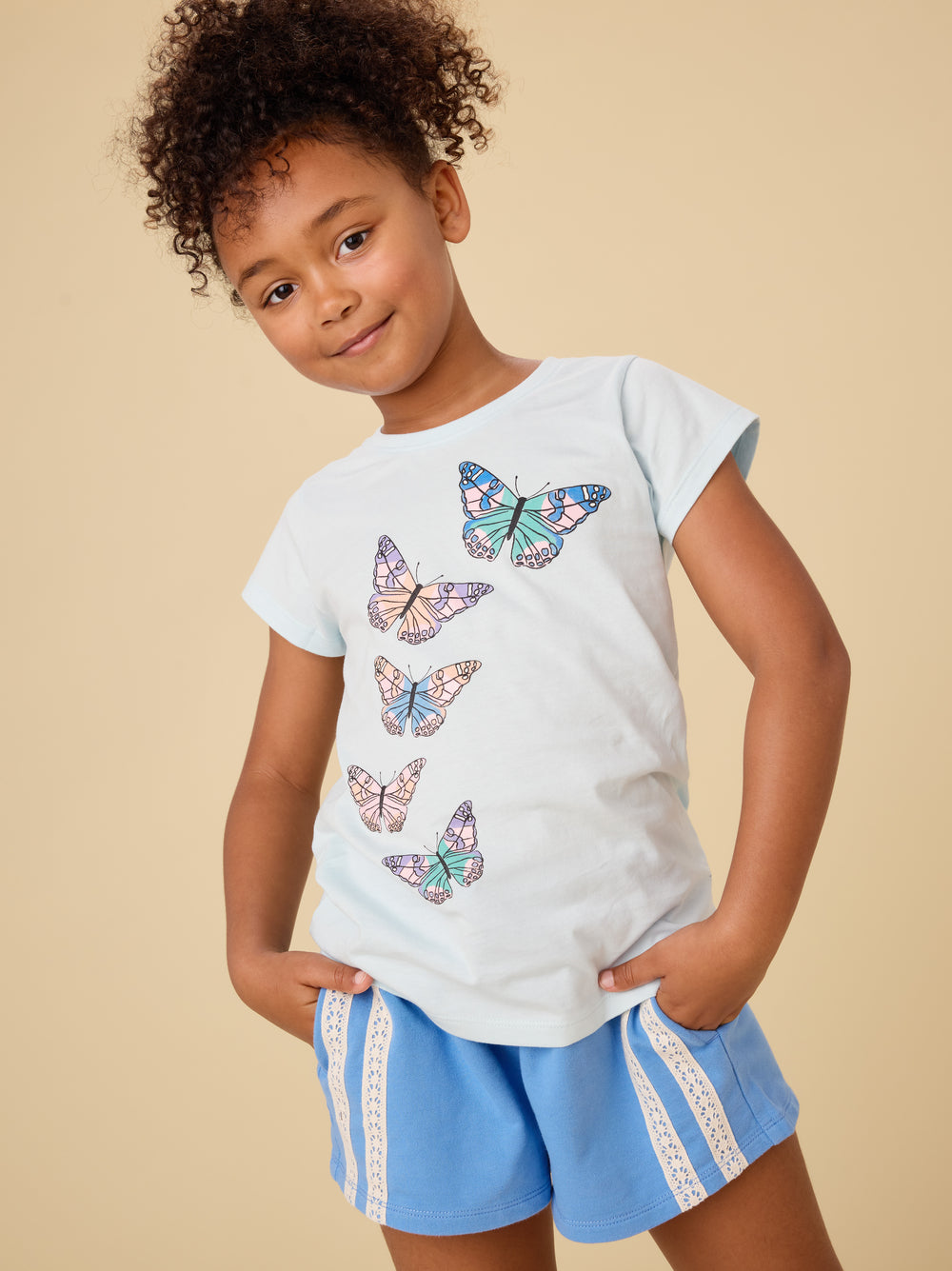 Butterfly Flurry Graphic Tee - Doodlebug's Children's Boutique
