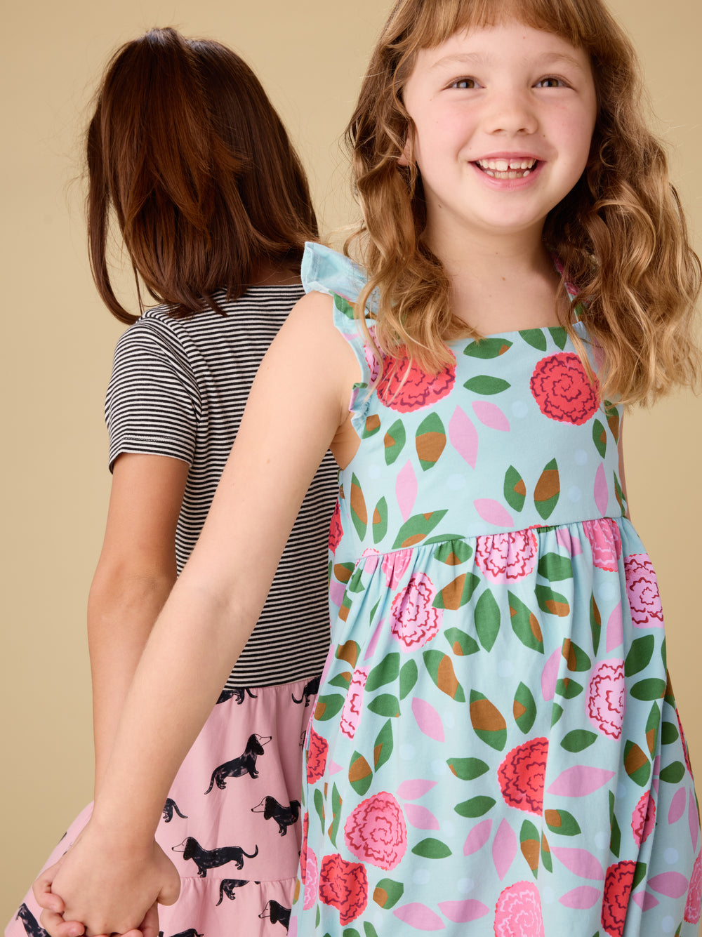 Spinning Carnations Ruffle Strap Dress - Doodlebug's Children's Boutique