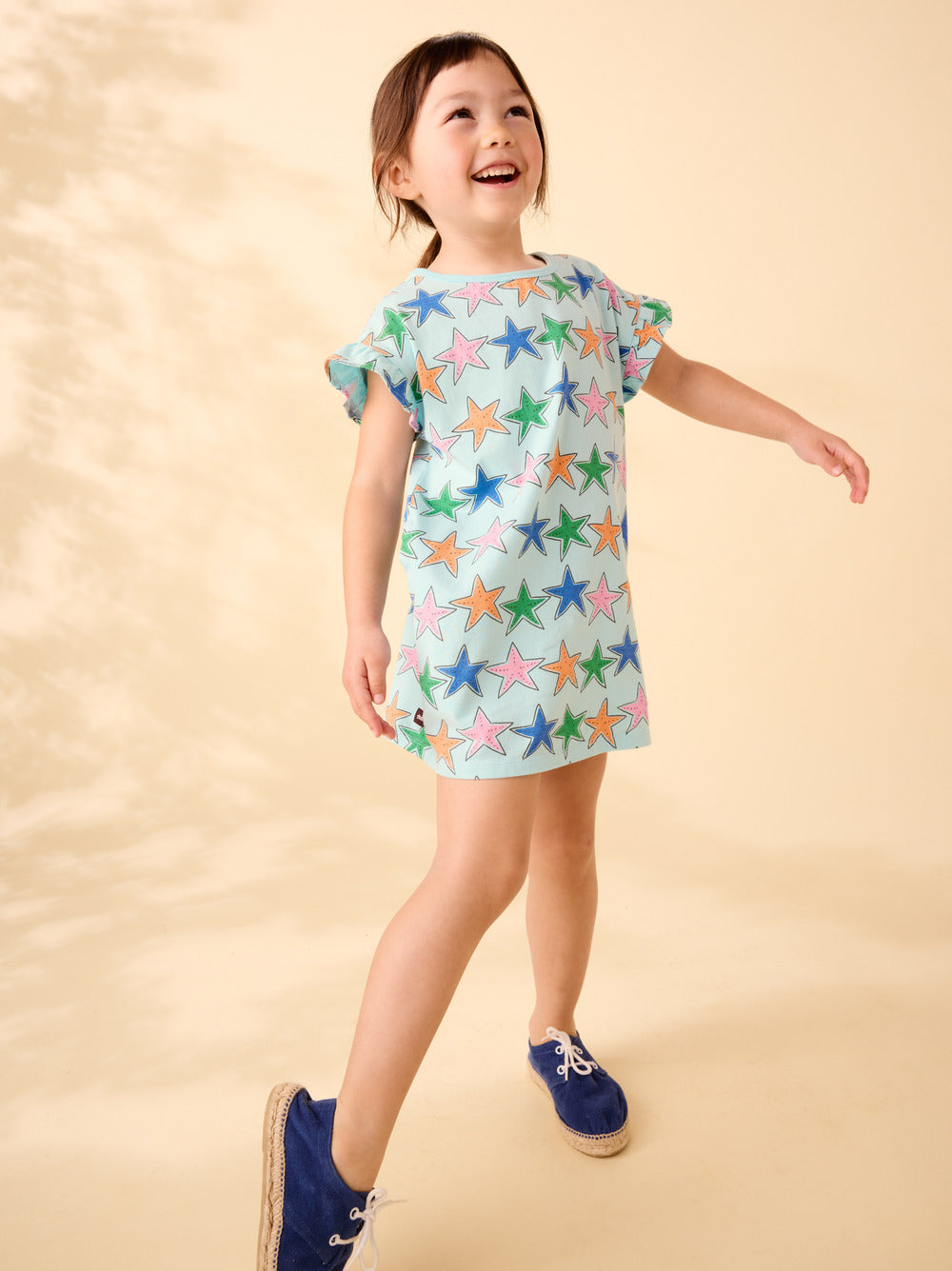 Starfish Flutter Sleeve Shift Dress - Doodlebug's Children's Boutique