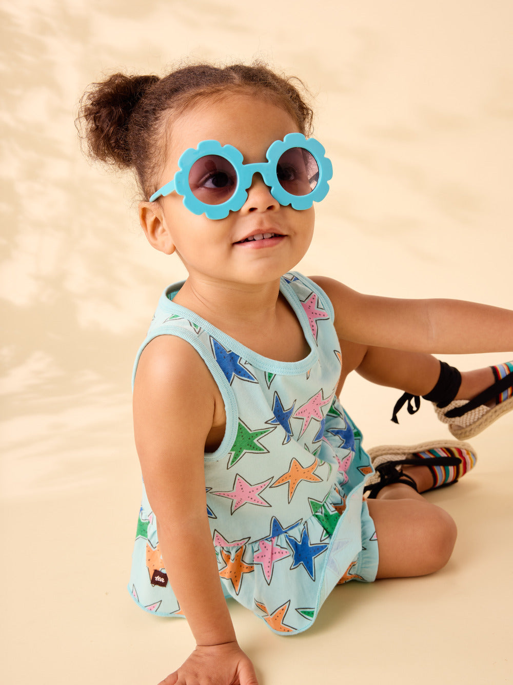 Starfish Ruffle Tank Set - Doodlebug's Children's Boutique