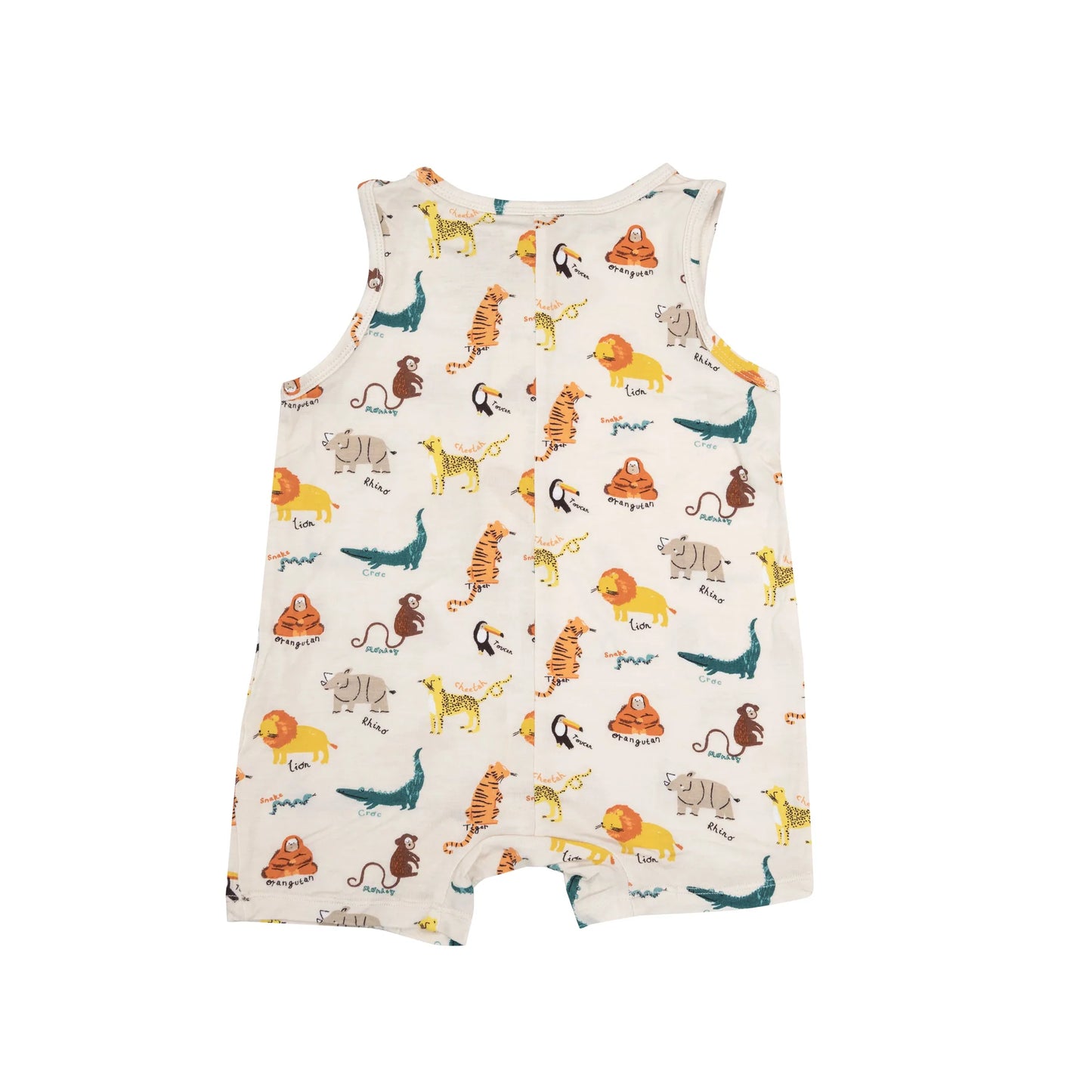 Shortie Romper in Animal Kingdom - Doodlebug's Children's Boutique