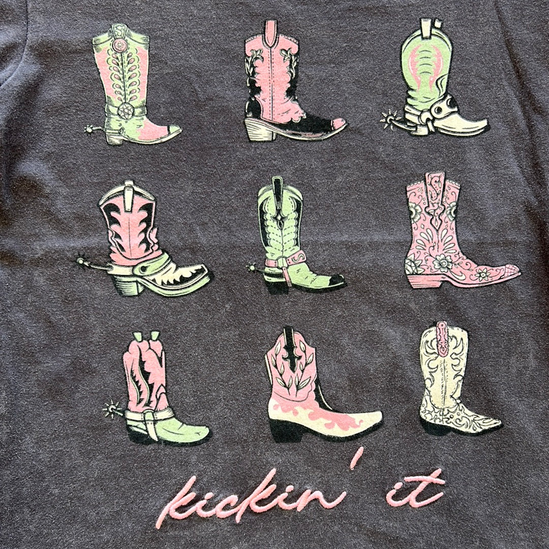 Kickin' It Embroidered Tee - Doodlebug's Children's Boutique
