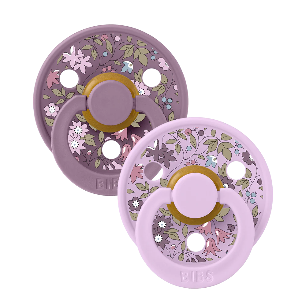 BIBS X LIBERTY Pacifier Two Pack in Chamomile Lawn and Violet Sky Mix - Doodlebug's Children's Boutique