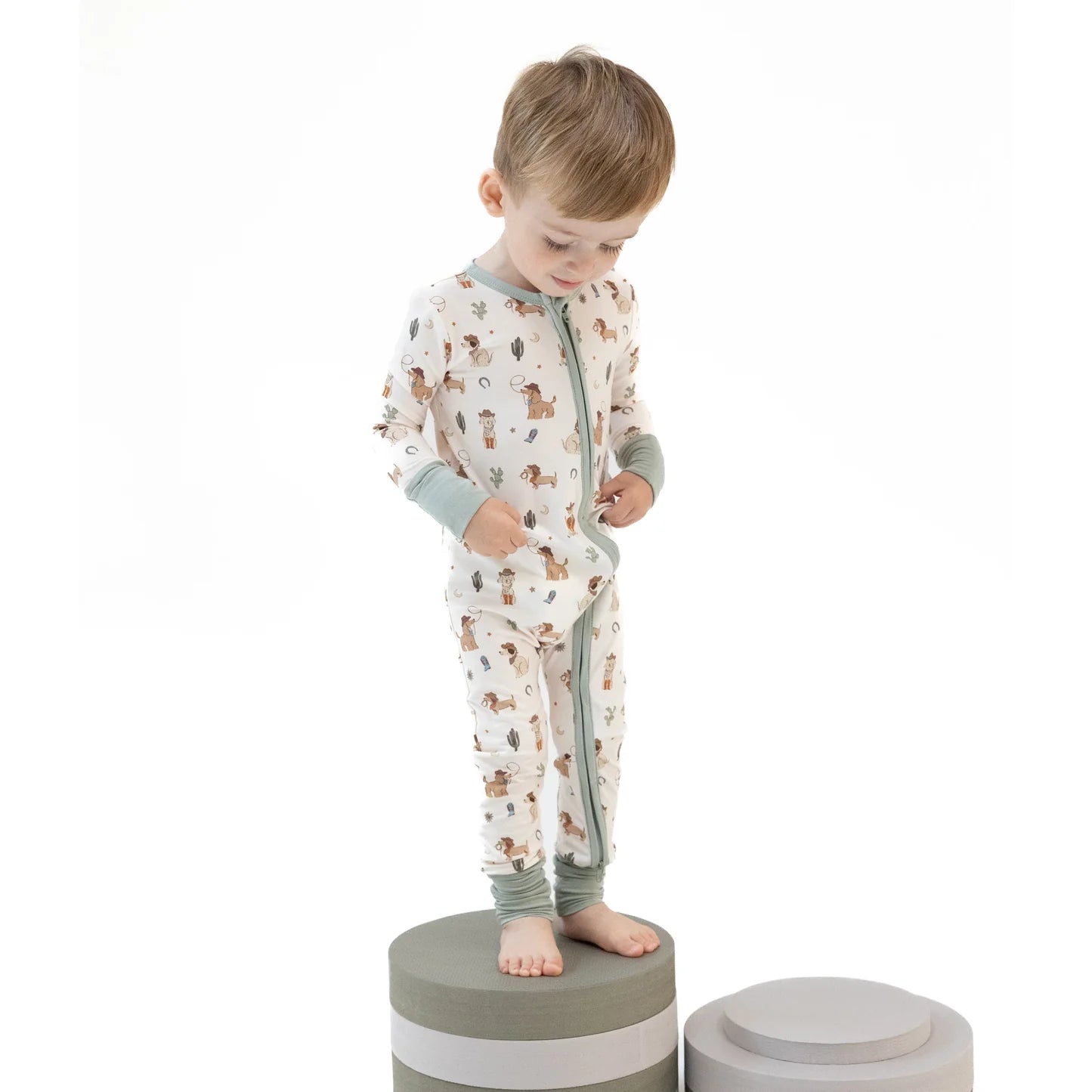 Cowboy Dogs Convertible Romper - Doodlebug's Children's Boutique