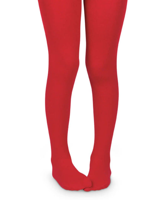 Smooth Toe Organic Cotton Tights in Red  - Doodlebug's Children's Boutique