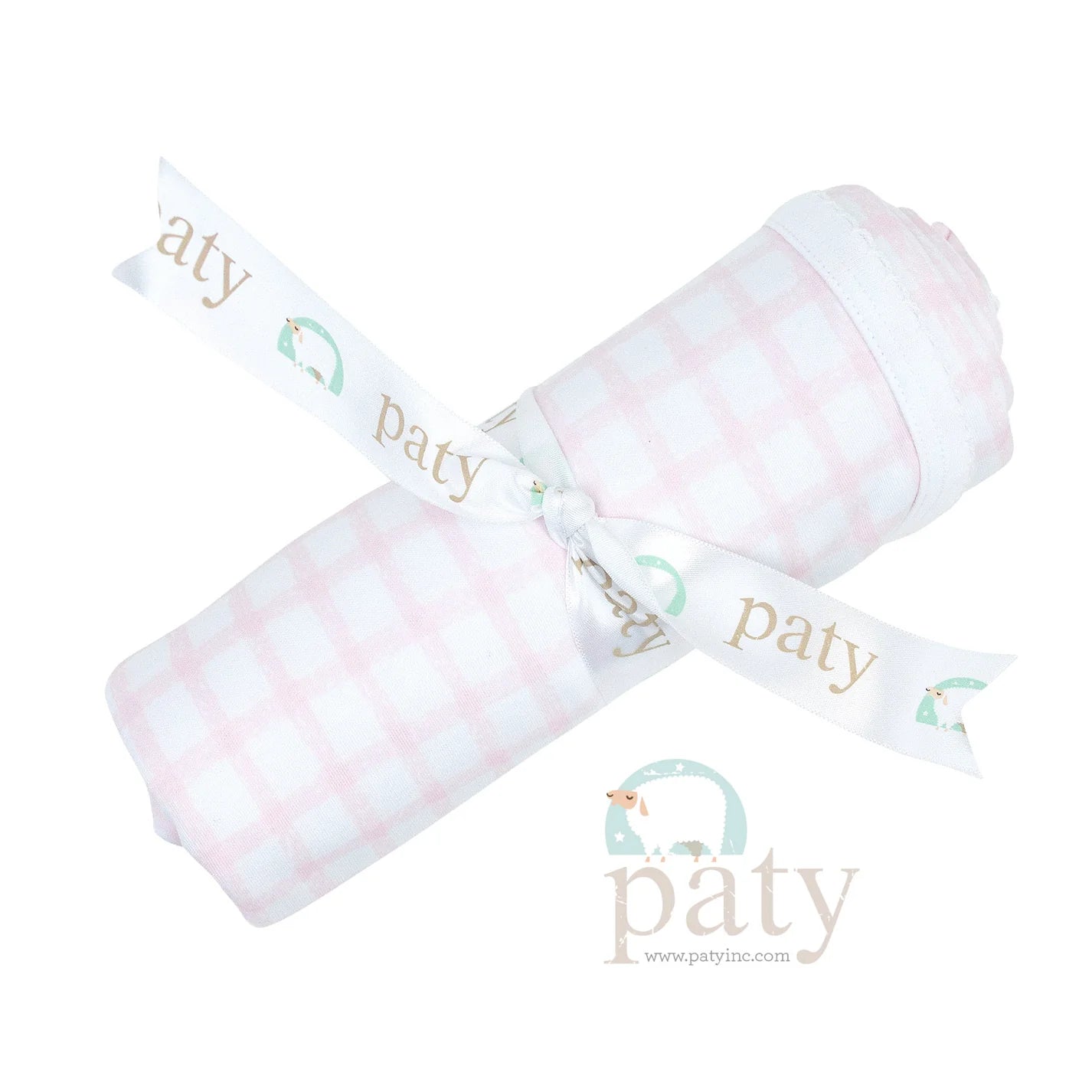Pink Gingham Pima Swaddle Blanket - Doodlebug's Children's Boutique