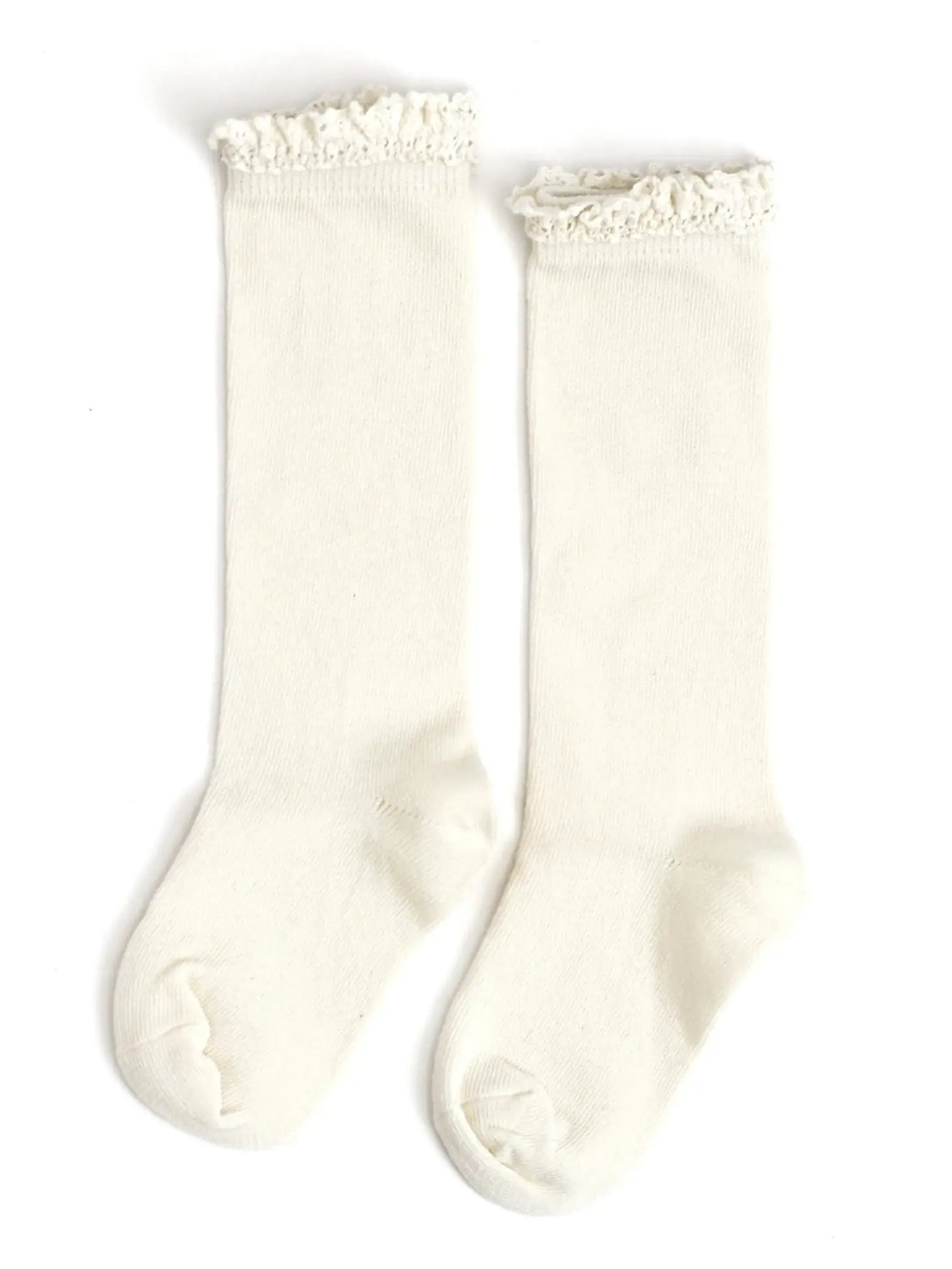 Lace Top Knee Highs in Ivory - Doodlebug's Children's Boutique