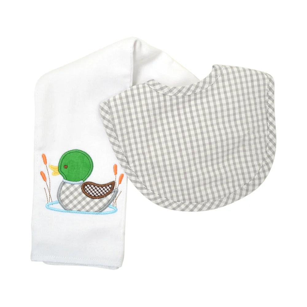 Mallard Bib & Burp Cloth Box Set - Doodlebug's Children's Boutique