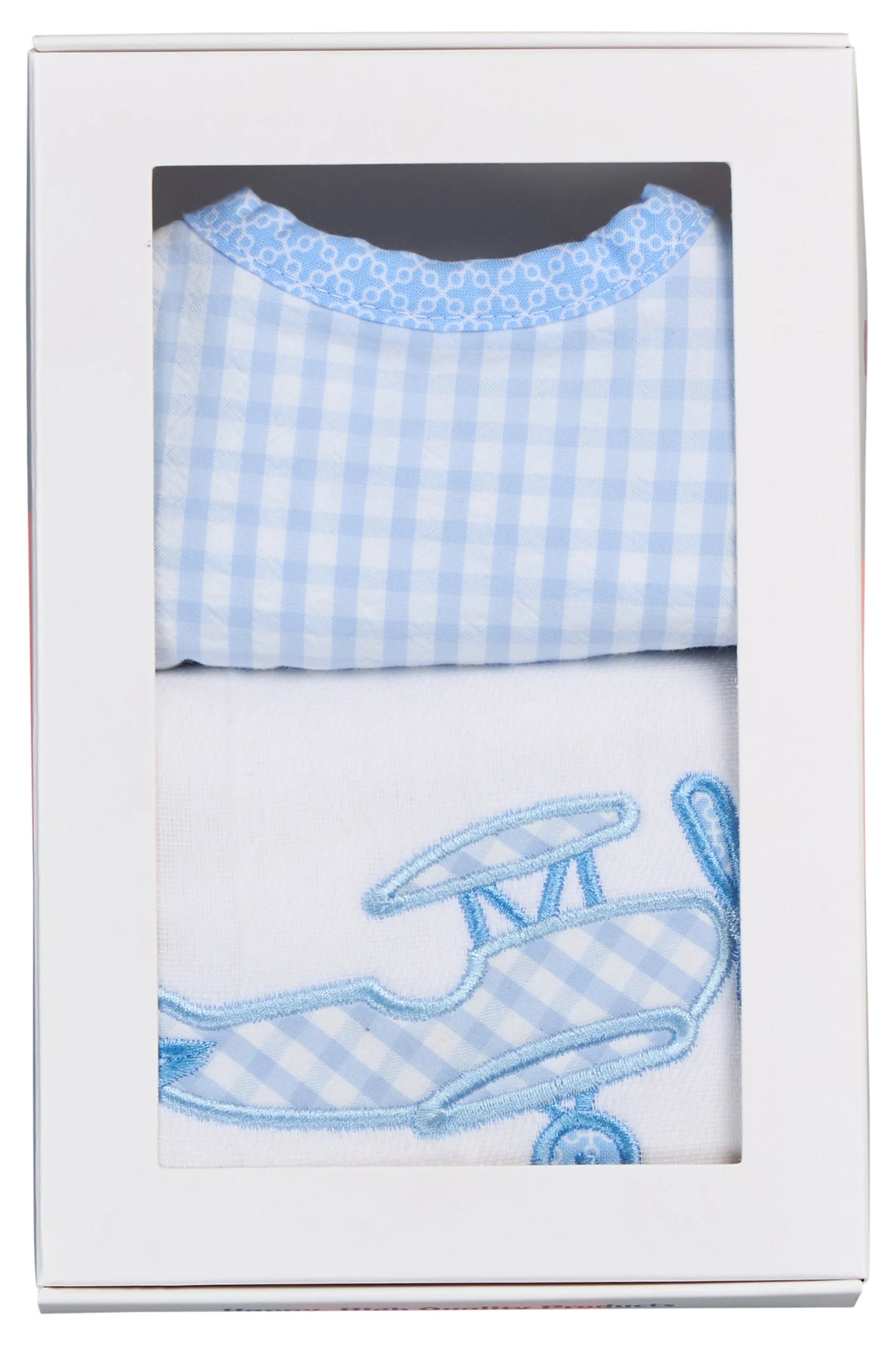 Airplane Bib & Burp Cloth Box Set - Doodlebug's Children's Boutique