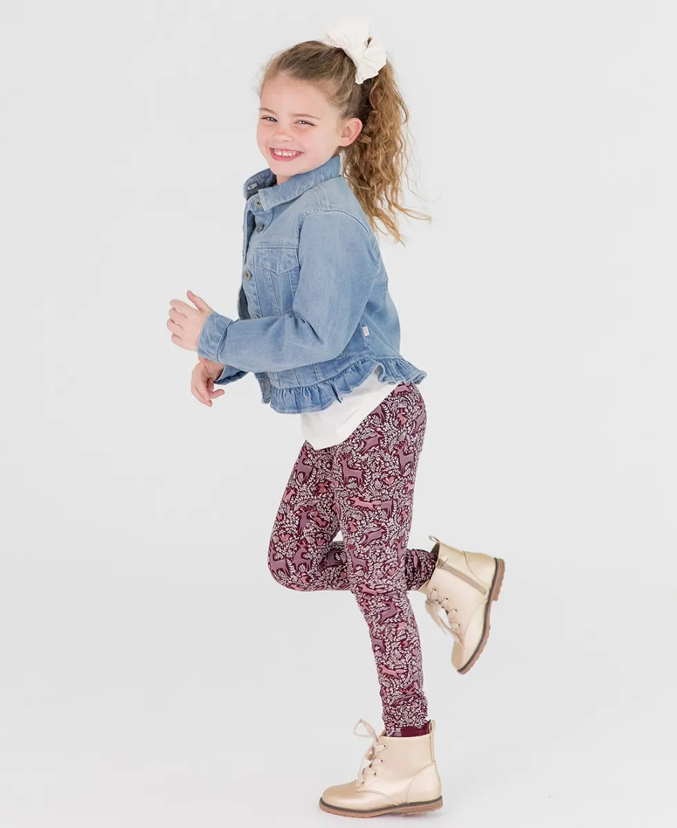 Dancing Critters Ruched Bow Leggings - Doodlebug's Children's Boutique