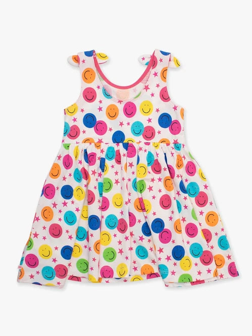 Star Smile Tie Shoulder Twirl Dress - Doodlebug's Children's Boutique