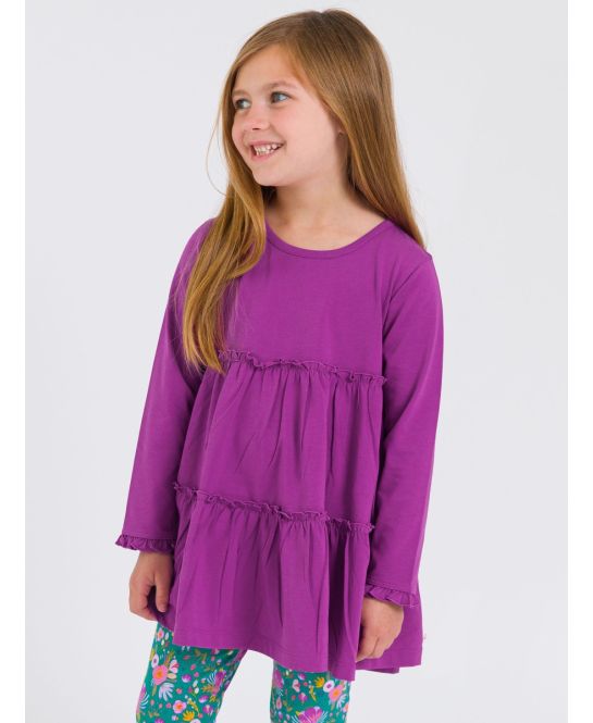 Plum Tart Ruffled Tiered Tunic - Doodlebug's Children's Boutique
