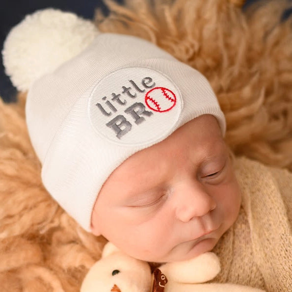 Little Bro Baseball Newborn Hospital Hat