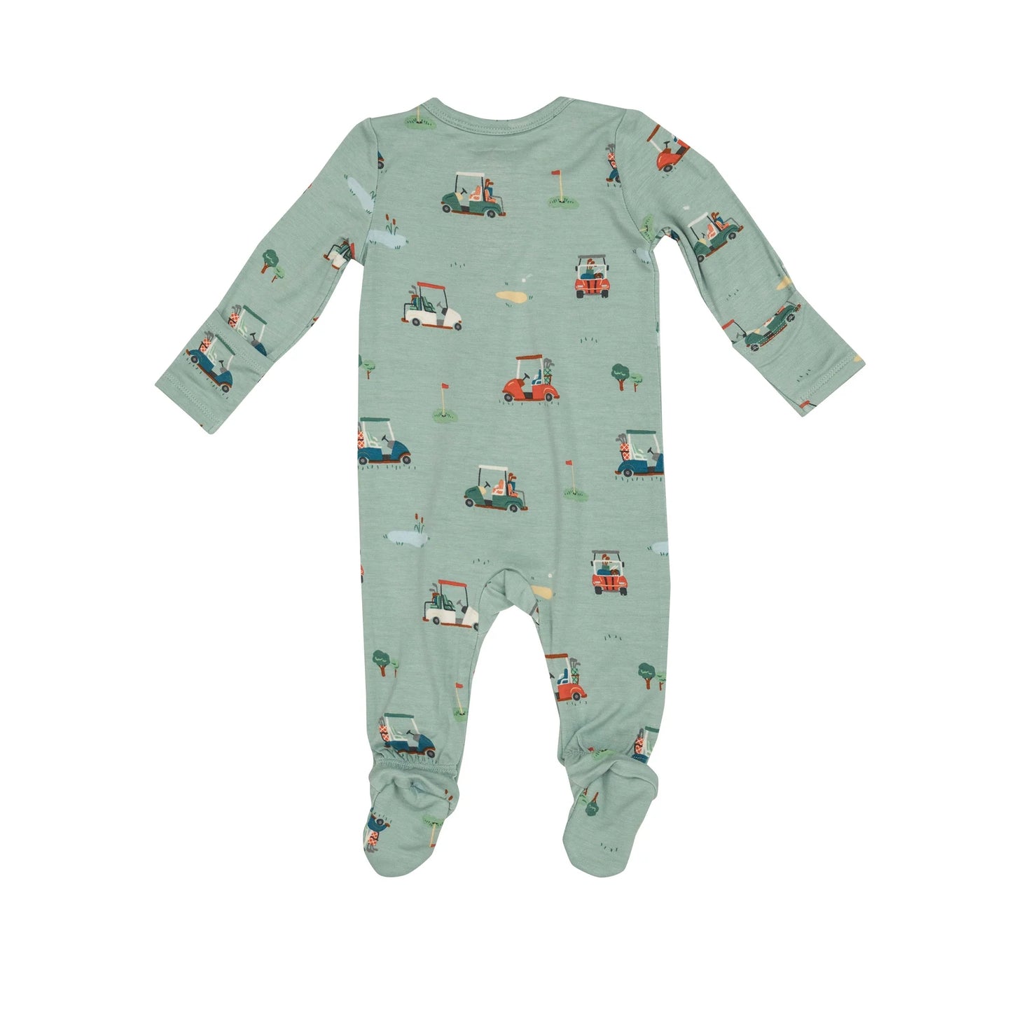2 Way Zipper Footie in Golf Carts - Doodlebug's Children's Boutique