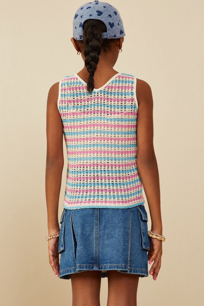 Open Knit Boxy Tank - Doodlebug's Children's Boutique