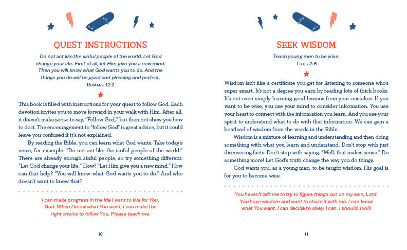 For Boys Only-Wisdom Filled Devotions and Prayers Book - Doodlebug's Children's Boutique