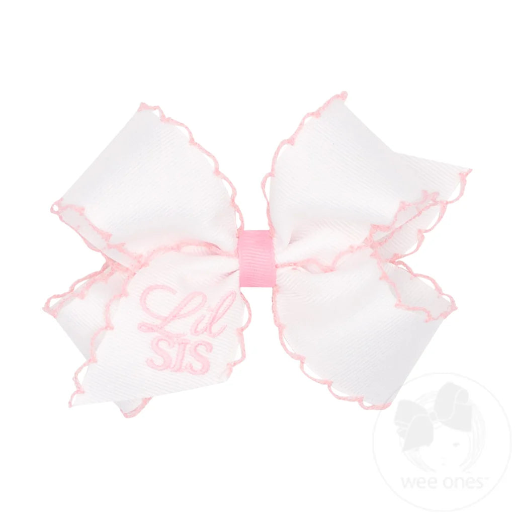 Lil Sis Moonstitch Medium Bow - Doodlebug's Children's Boutique