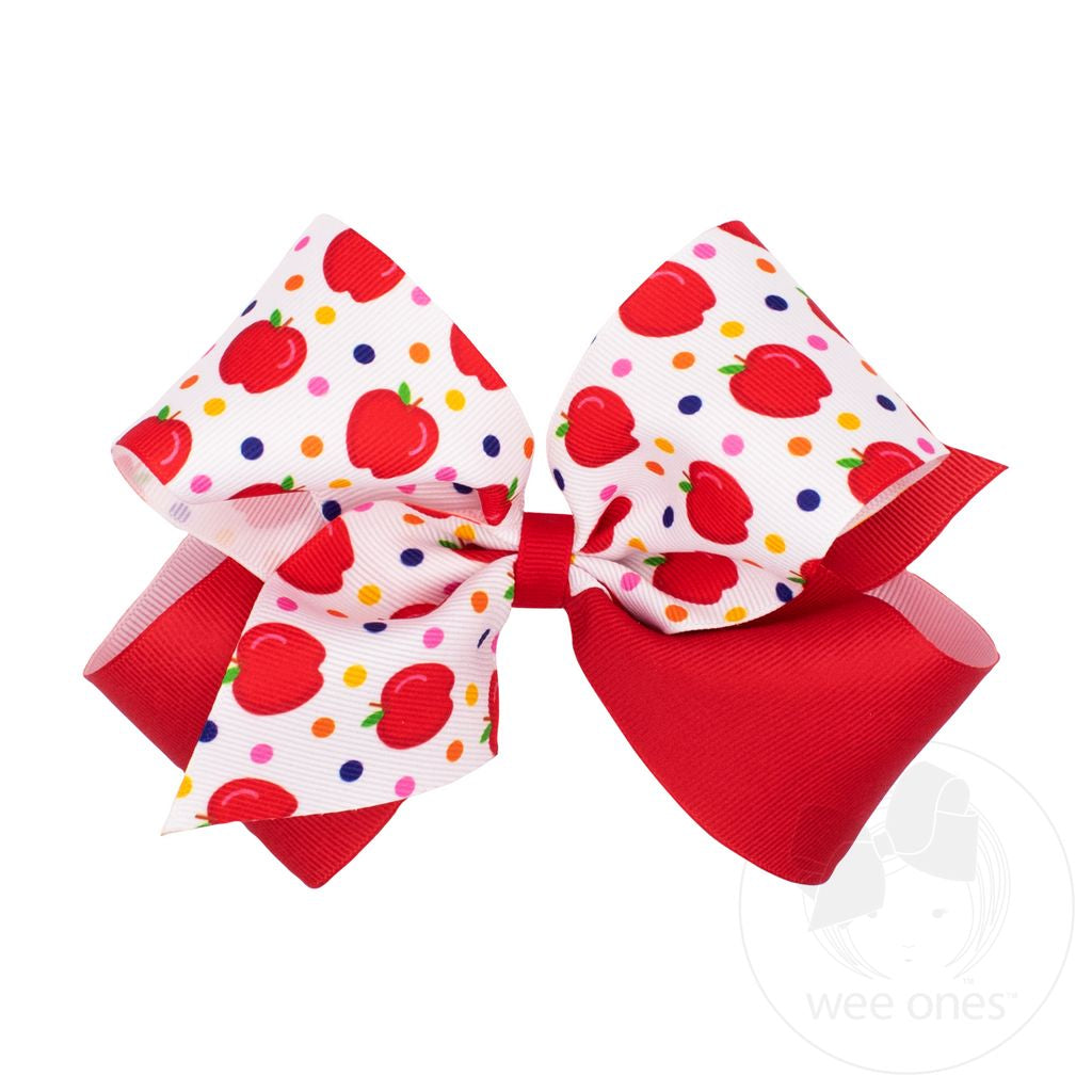Apple Color Block King Bow