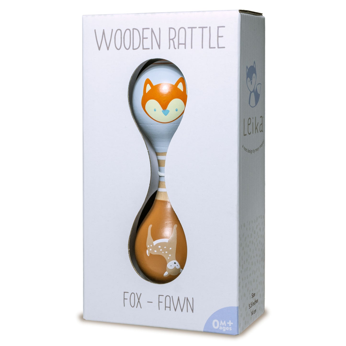 Leika Fox & Fawn Wood Rattle - Doodlebug's Children's Boutique