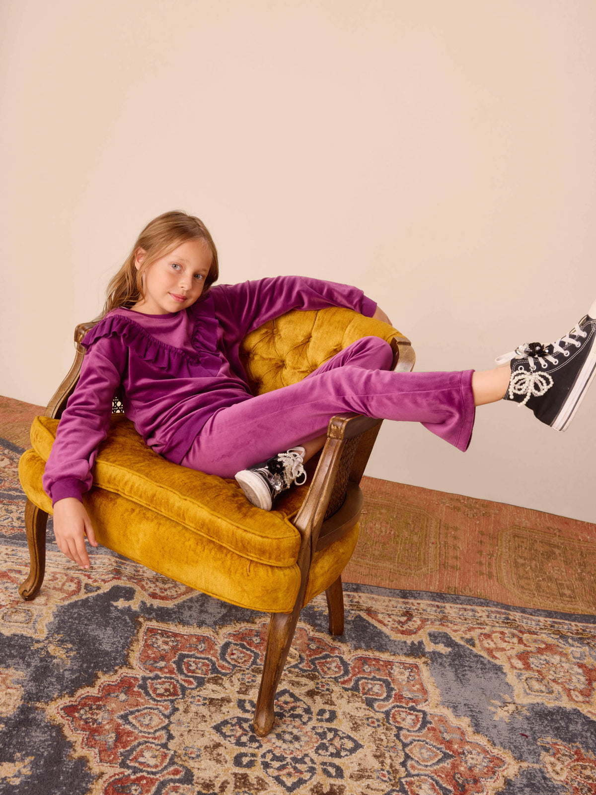 Cosmic Berry Very Velour Flare Pants