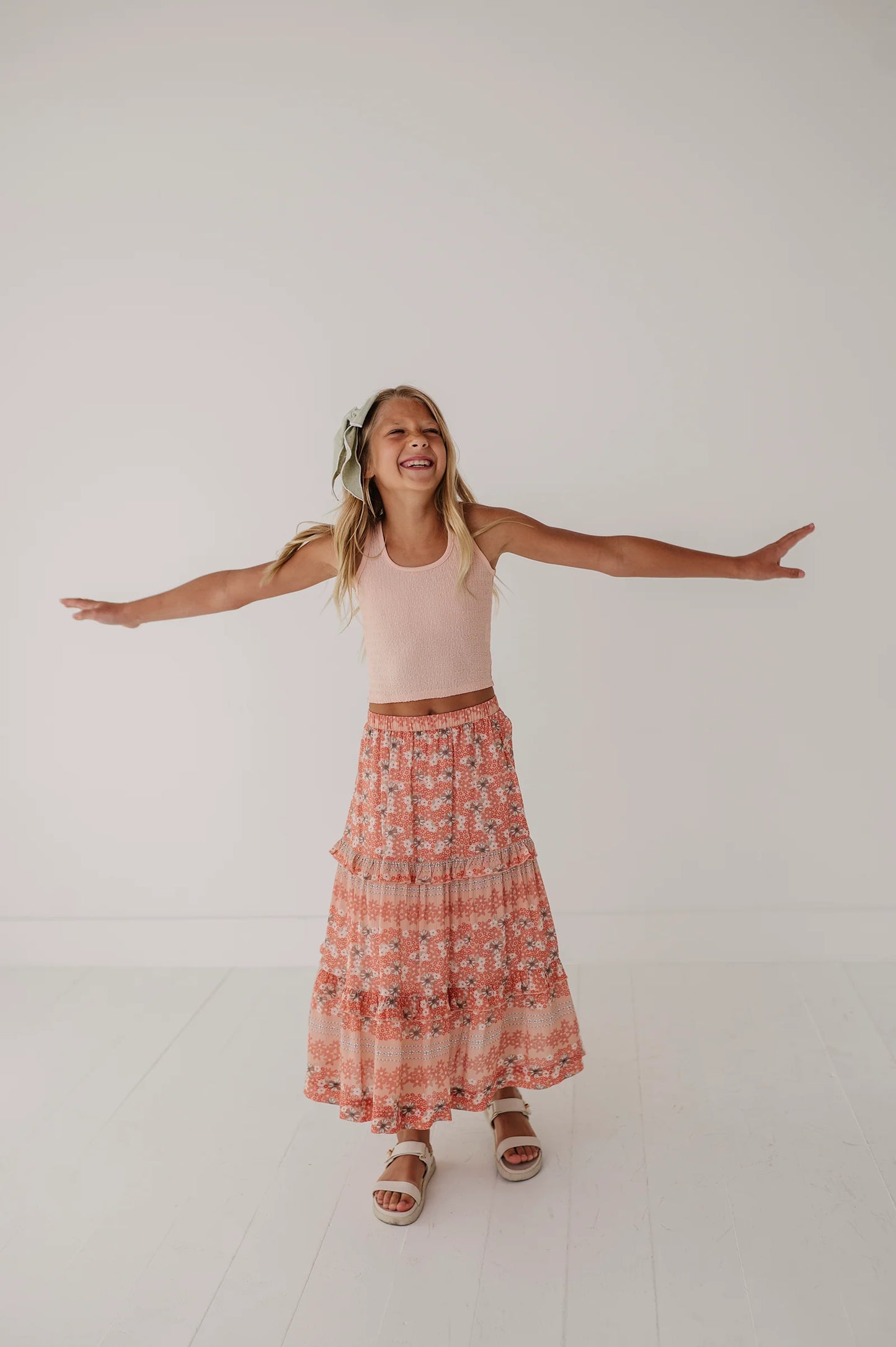 Ava Floral Tiered Maxi Skirt