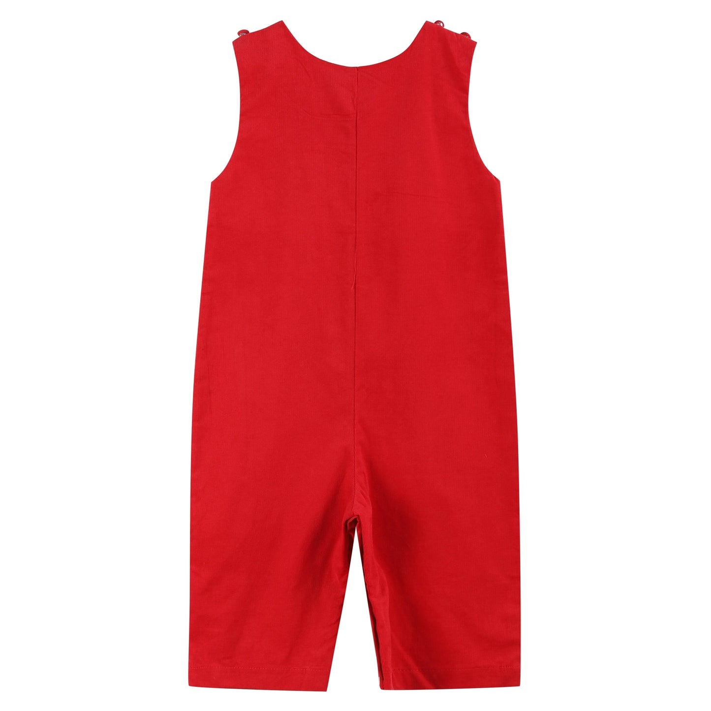 Red Velvet Christmas Smocked Overalls - Doodlebug's Children's Boutique