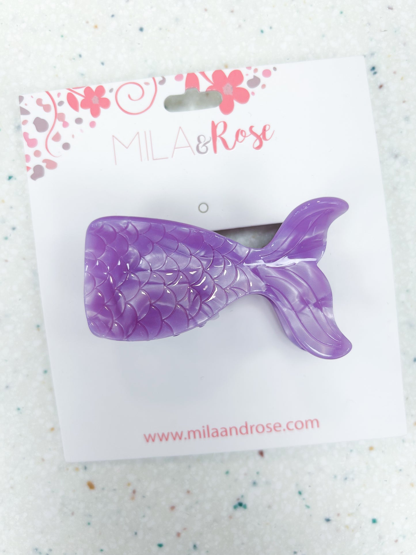 Lavender Mermaid Tail Claw Clip - Doodlebug's Children's Boutique