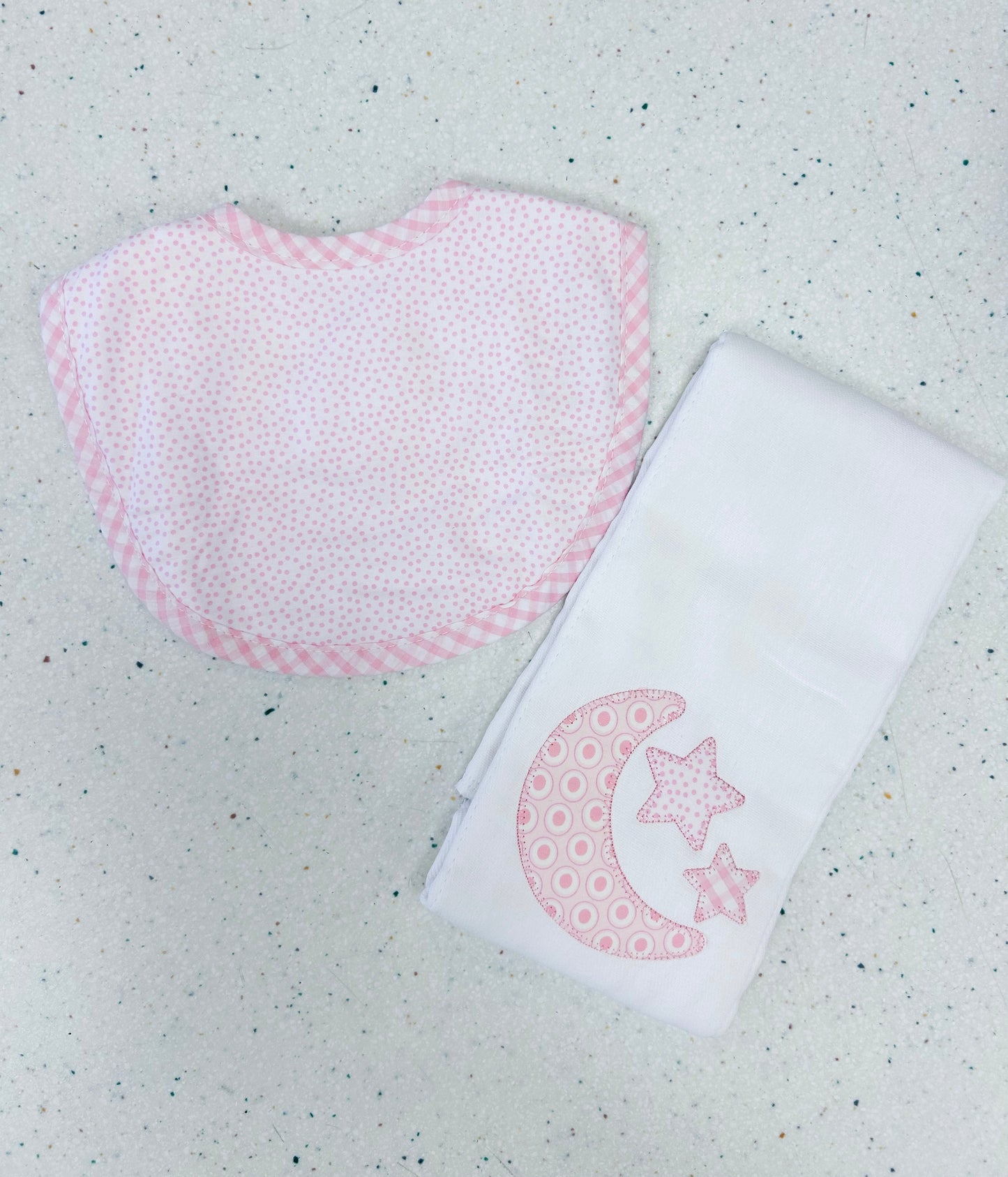 Pink Lullaby Bib & Burp Cloth Box Set - Doodlebug's Children's Boutique