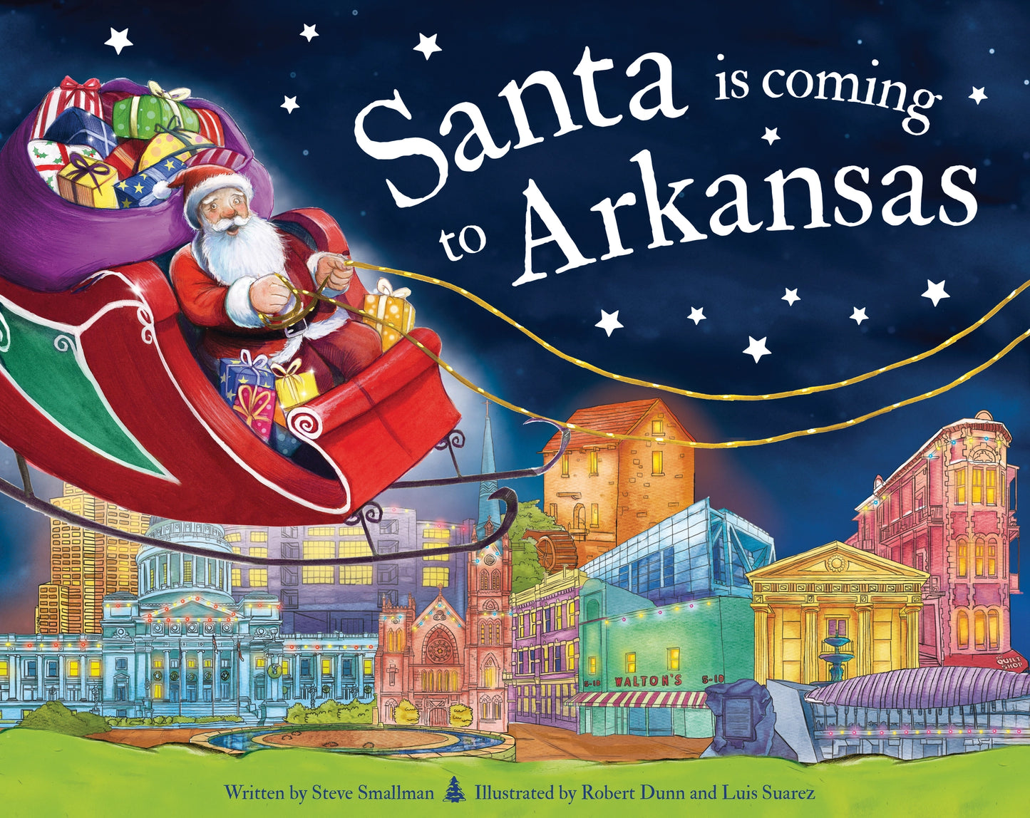 Santa is Coming to Arkansas Hardcover Book - Doodlebug's Children's Boutique
