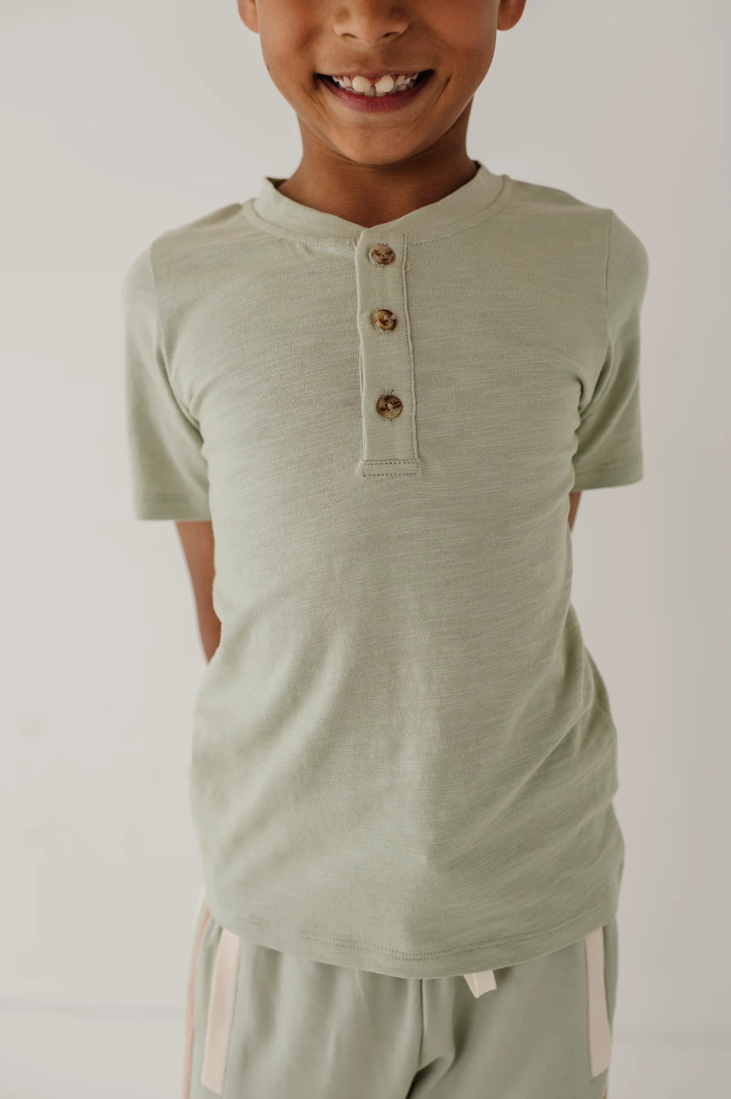 Desert Sage Short Sleeve Henley Shirt