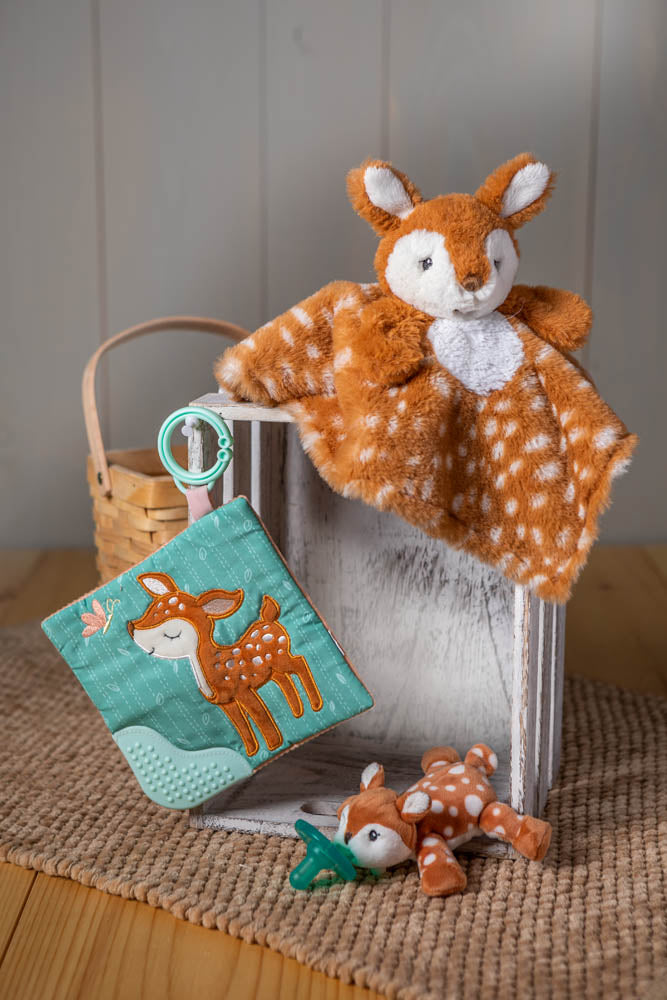 Amber Fawn Crinkle Teether - Doodlebug's Children's Boutique