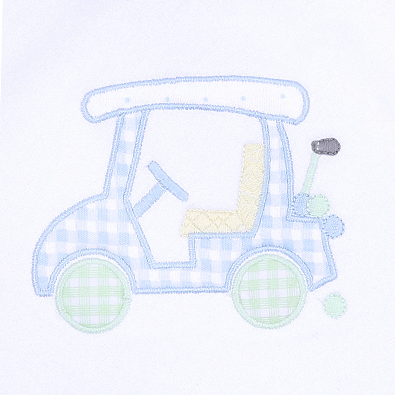 Little Caddie Blue Applique Diaper Cover Set - Doodlebug's Children's Boutique