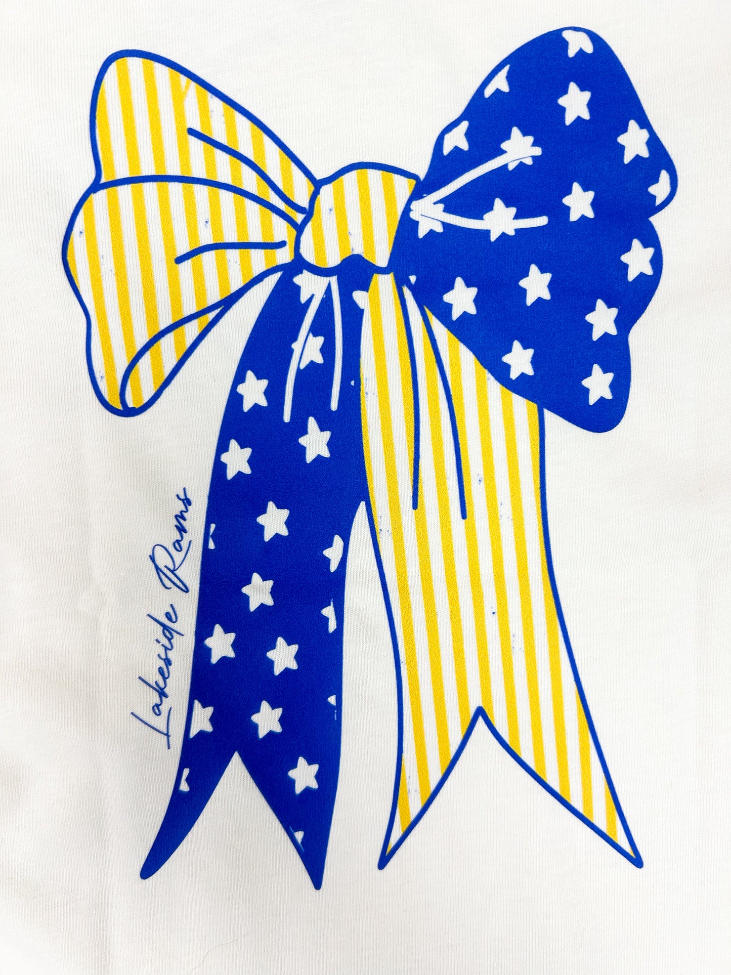 Lakeside Rams Bow Tee - Doodlebug's Children's Boutique