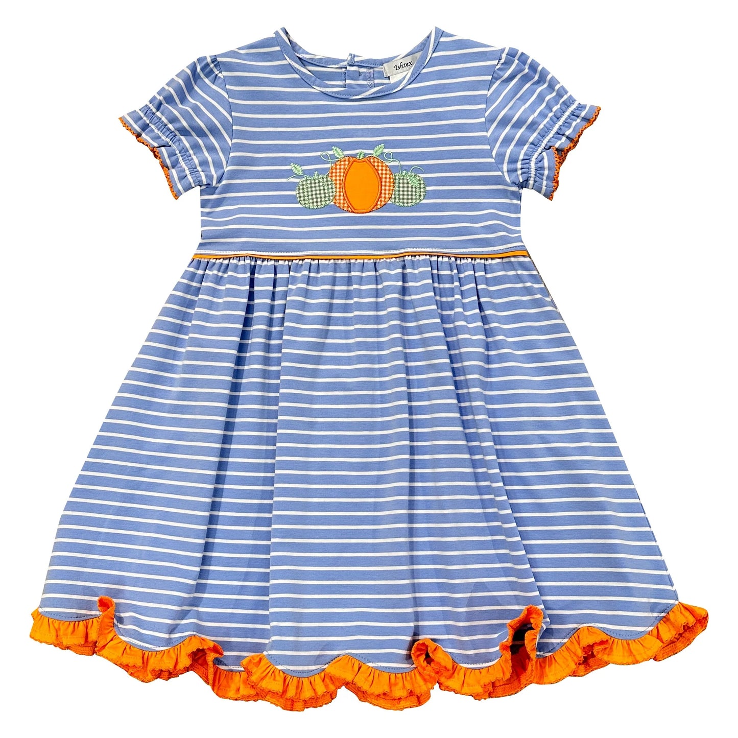 Pumpkin Applique Dress - Doodlebug's Children's Boutique