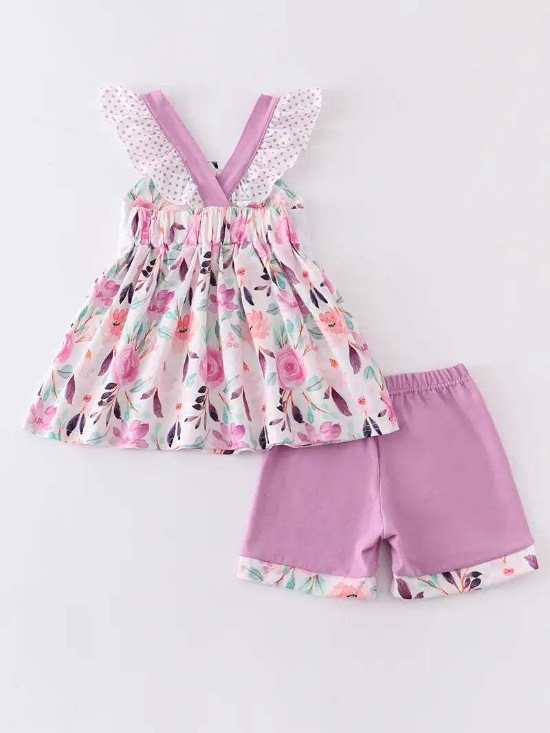 Purple Floral I love MAMA Embroidery Set - Doodlebug's Children's Boutique