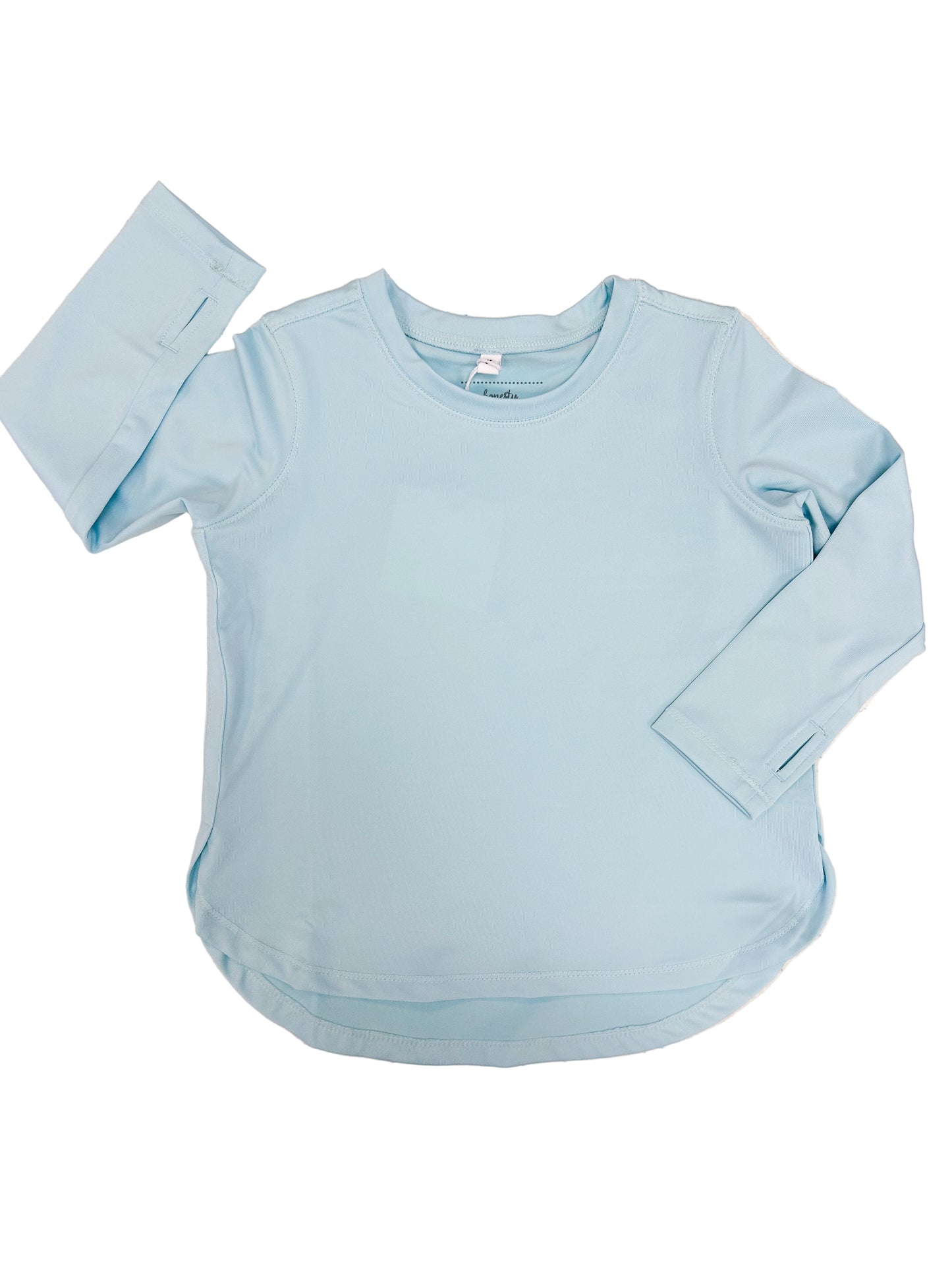 Aqua Long Sleeve Performance Tee - Doodlebug's Children's Boutique
