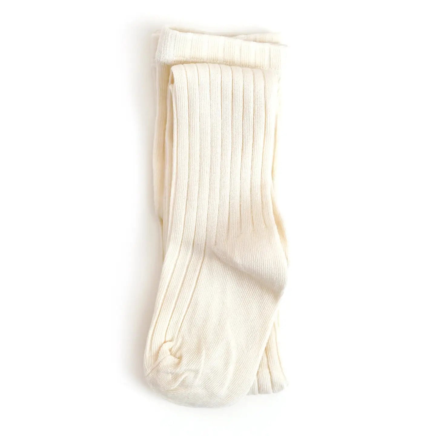 Ribbed Knit Tights in Ivory - Doodlebug's Children's Boutique