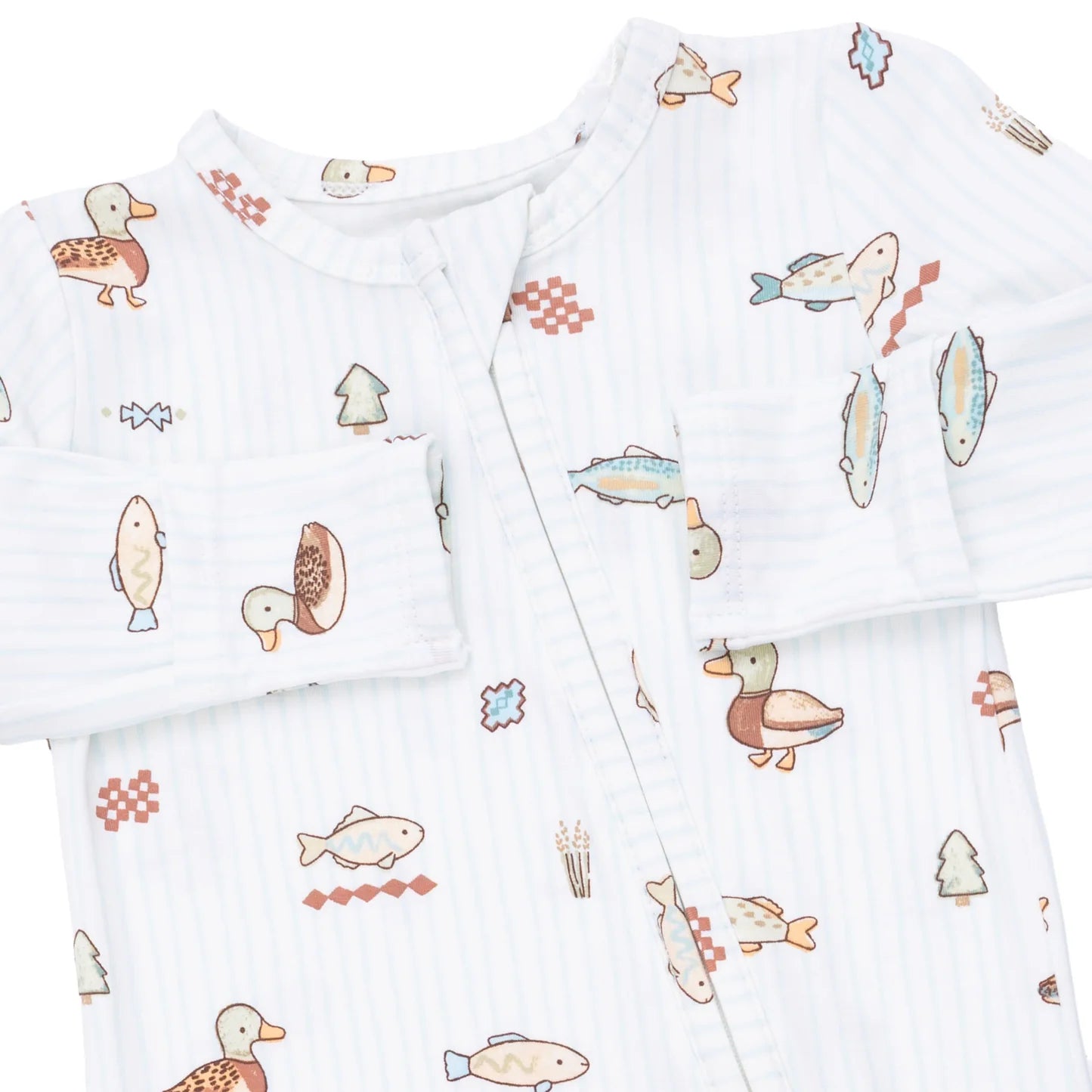 Lake Life 2 Way Zipper Footie - Doodlebug's Children's Boutique