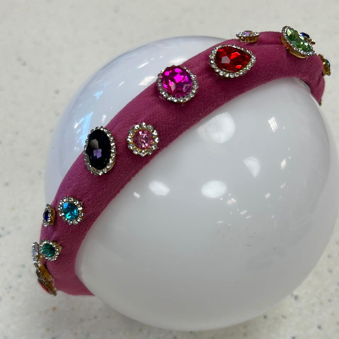 Pink Jewel Headband - Doodlebug's Children's Boutique