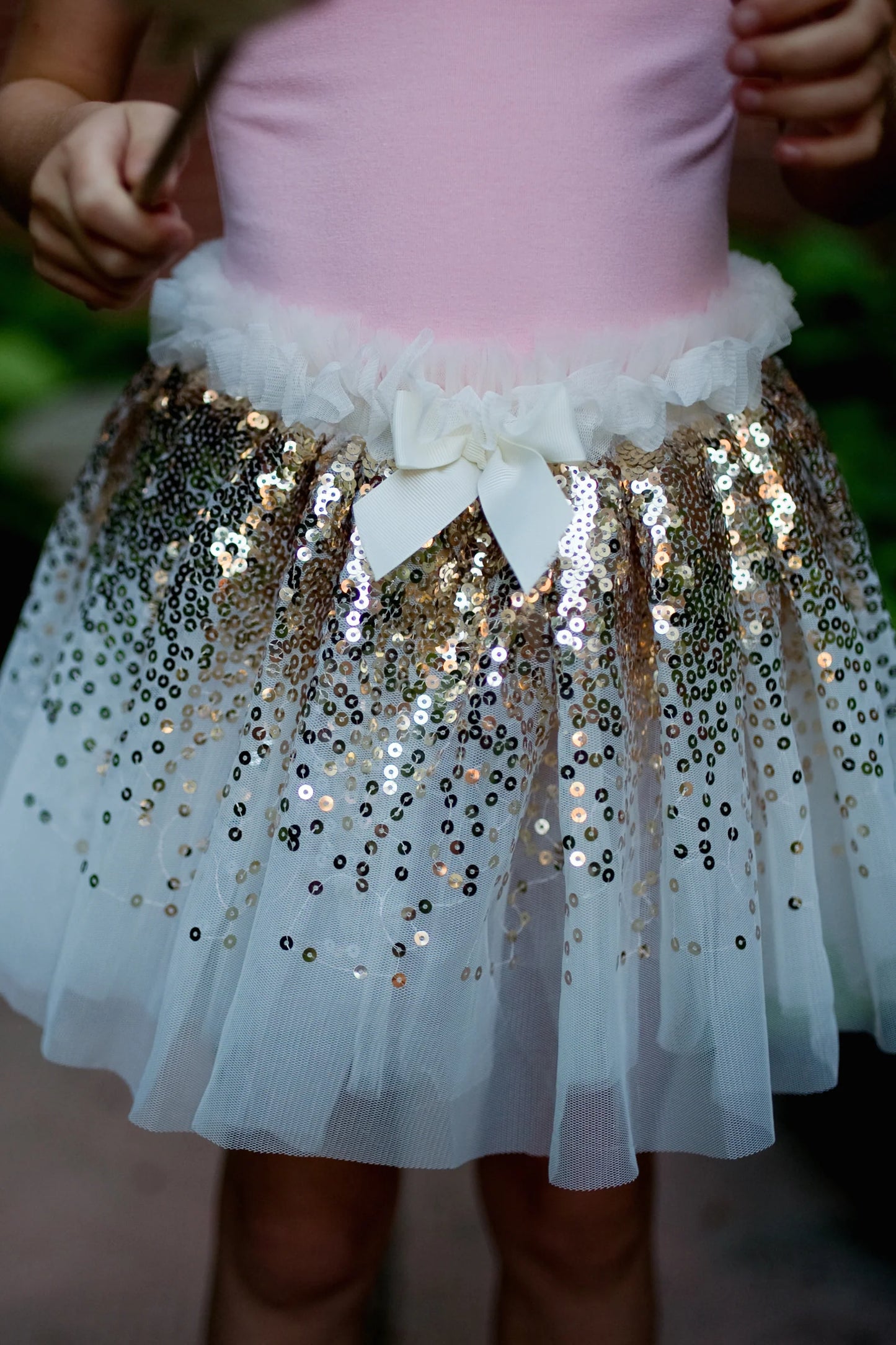 Gracious Gold Sequins Skirt, Wings, & Wand Set - Doodlebug's Children's Boutique