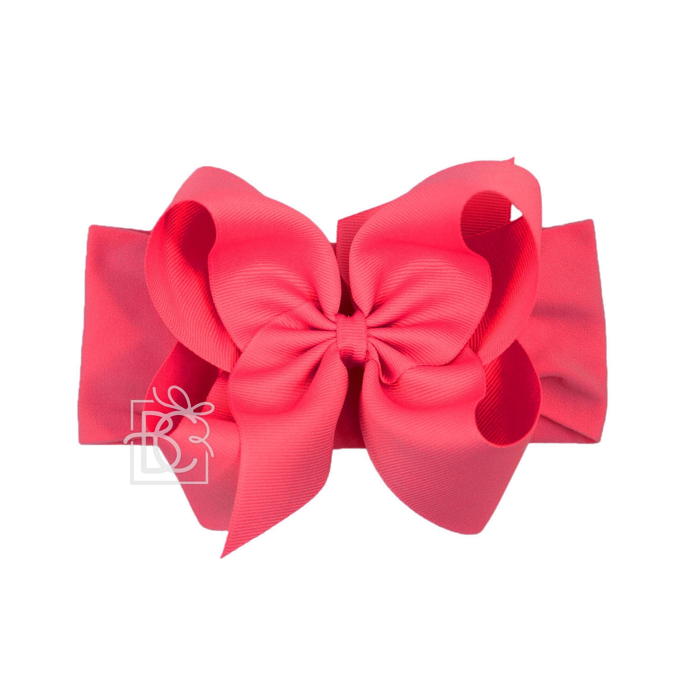 Wide Nylon Headband with Huge Bow in Fucshia - Doodlebug's Children's Boutique