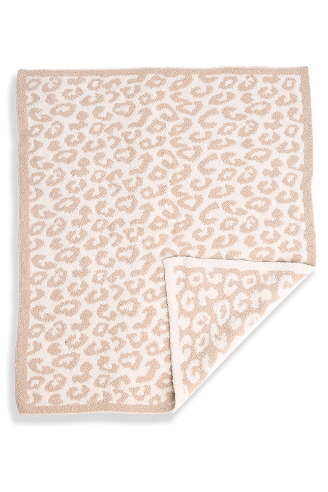 Beige Luxury Soft Leopard Print Blanket - Doodlebug's Children's Boutique
