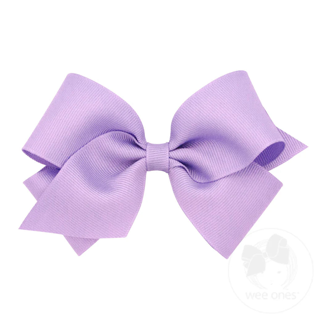 Small Classic Grosgrain Bow in Light Orchid - Doodlebug's Children's Boutique