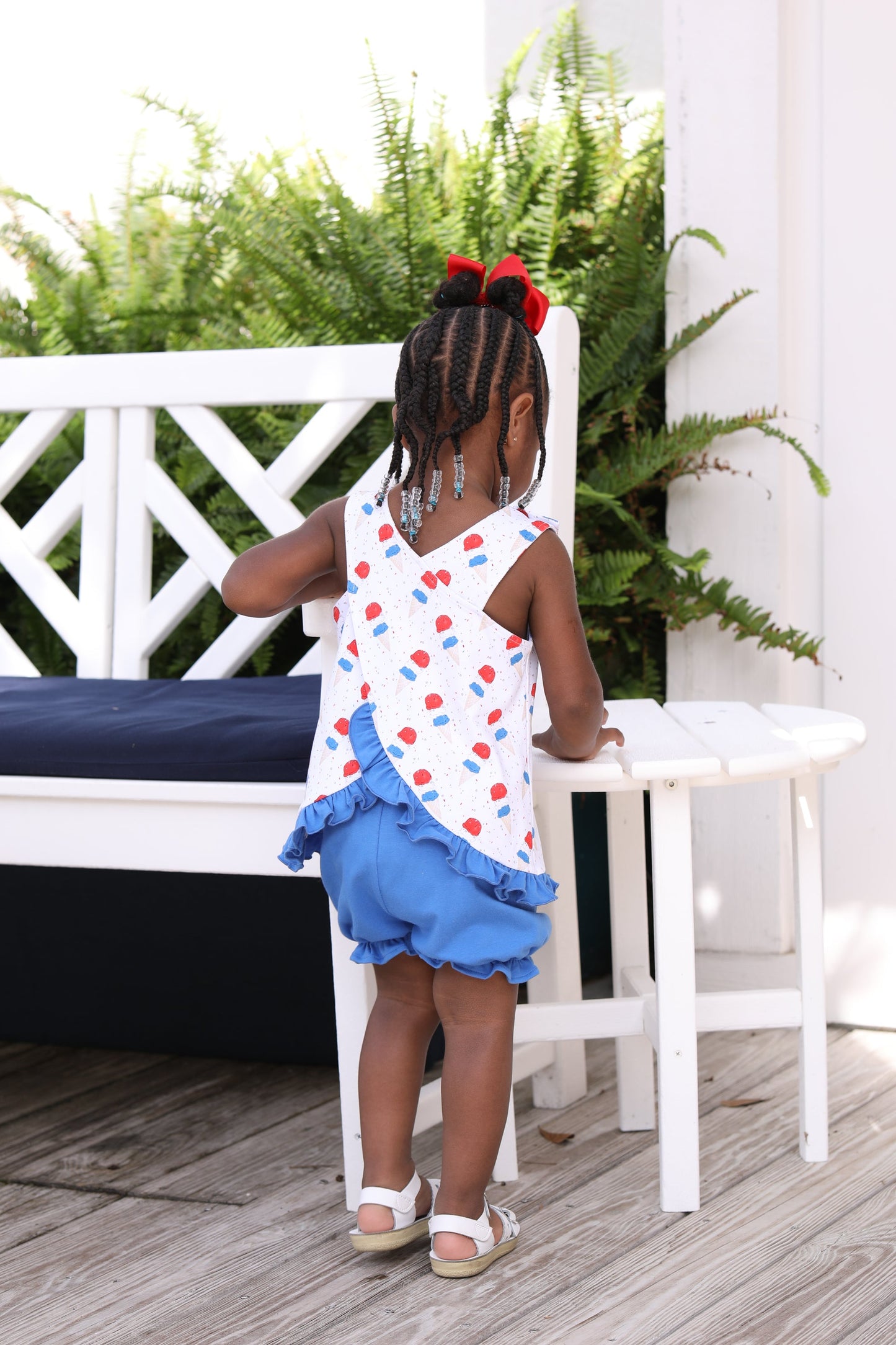 Patriotic Ice Cream Bloomer Set - Doodlebug's Children's Boutique